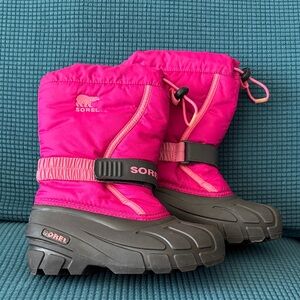 Sorel Fuchsia and Charcoal Snow Boots